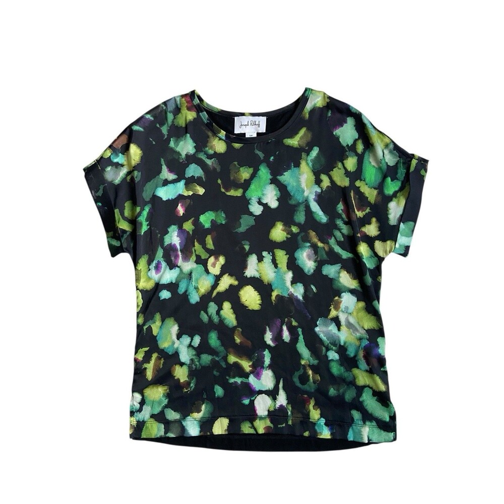 Joseph Ribkoff Abstract Watercolor Art Top Size S Contemporary Elevated Basic